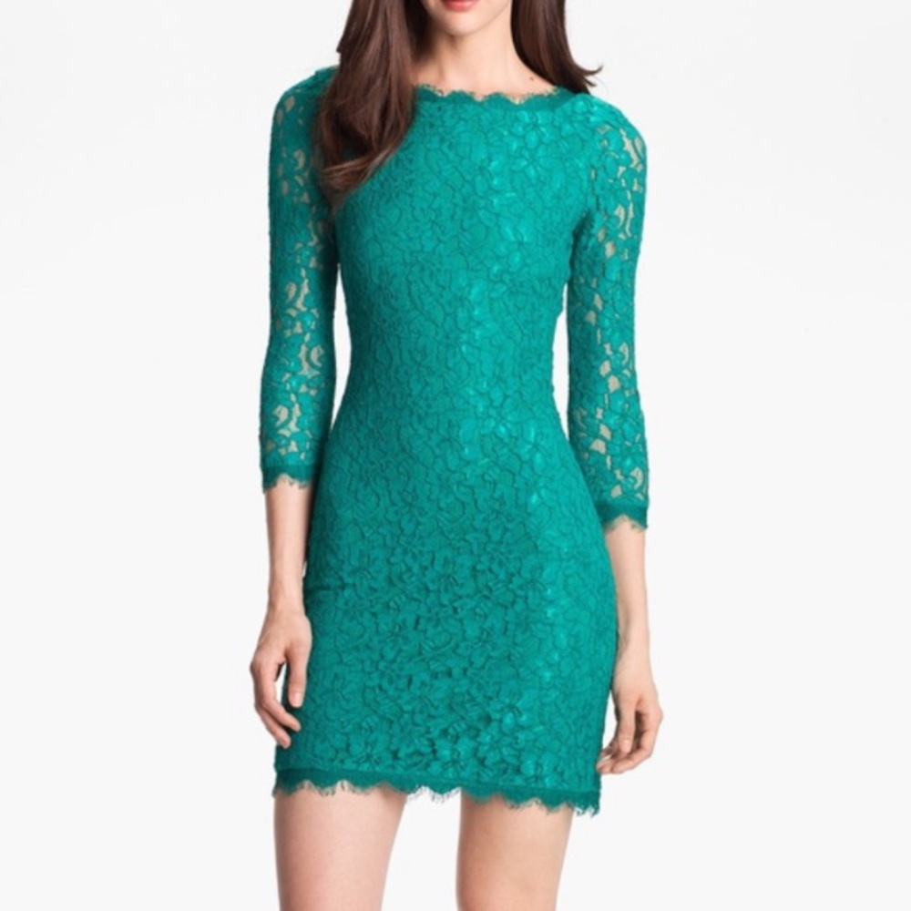 Diane Von Furstenberg Zarita Long Lace Dress